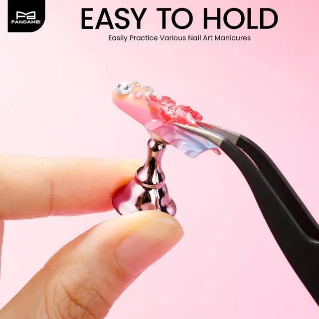 Alt view image 3 of 7 - Nail Stand, 2 Set Nail Holder for Painting Nails, Nail Stands for Press on, Press on Nail Stand for Practice, Magnetic Acrylic Nail Display Holders for Nail Art with Double-sided Tape