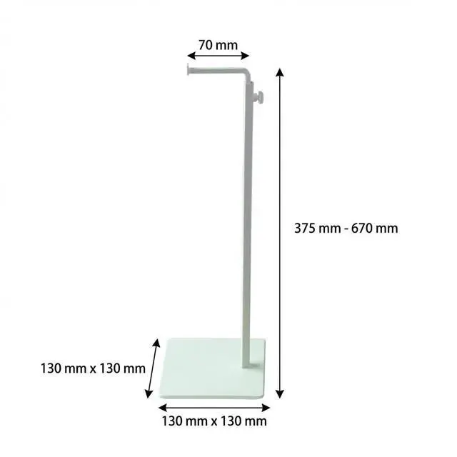 Alt view image 3 of 5 - Single Hook Adjustable Purse Display Stand Metal Adjustable Handbag Bag Display Rack Holder (WHITE)
