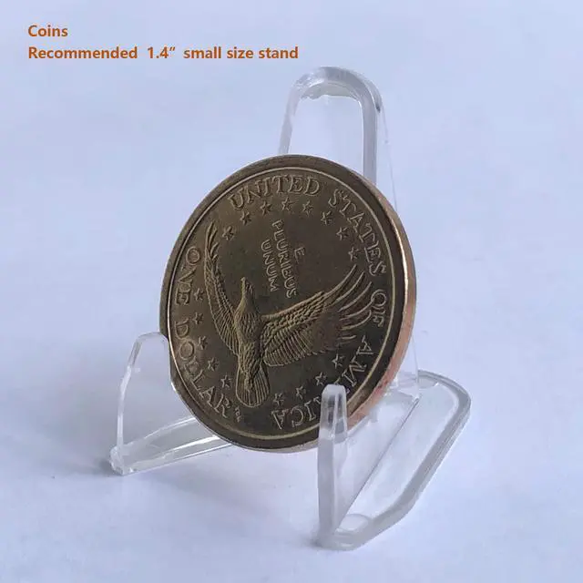 Alt view image 7 of 7 - Thickened Version 24 Packs Card Stands Sports Card Holder, Card Display Stand for Display Graded Card Challenge Medals Casino Chips, 2.3 Inch Tall, Clear