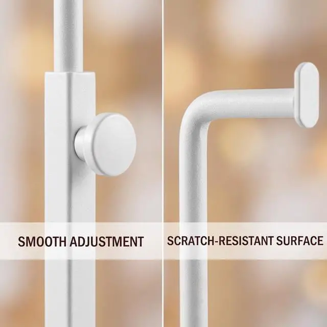 Alt view image 5 of 5 - Single Hook Adjustable Purse Display Stand Metal Adjustable Handbag Bag Display Rack Holder (WHITE)