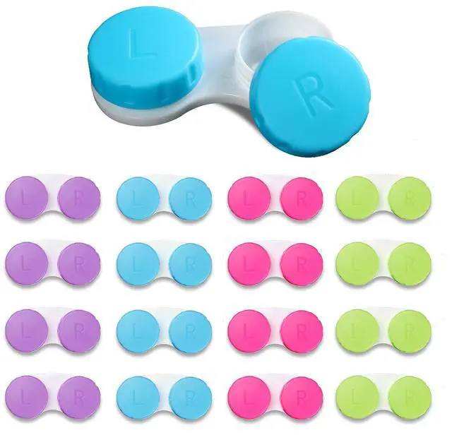 Main image of 16 Pack Contact Lens Case Box, Colorful Bulk Box Holder Container, Contact Lens Case Set,Portable, Travel-Friendly