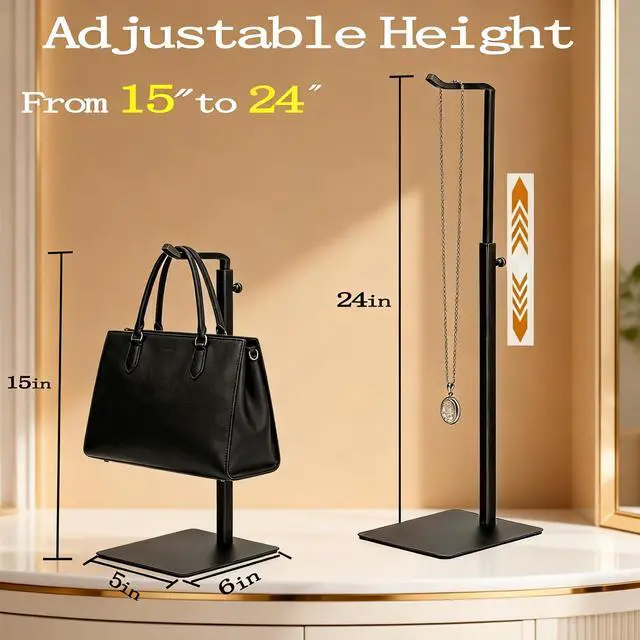 Alt view image 3 of 7 - purse stand,Adjustable Purse Display Stand,purse hook for table