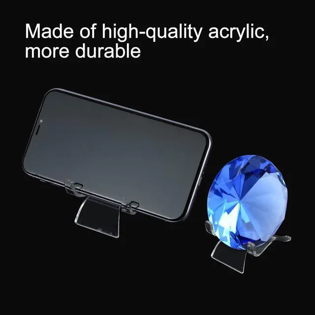 Alt view image 4 of 7 - (3 Sizes 12 PCS)Crystal Display Stand,Acrylic Rock Holder,Clear Display Easel Stands Pedestal for Crystal,Geodes,Rock,Mineral Agate Fossil Coral Gemstone Small Collectibles Display Stands