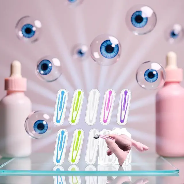 Alt view image 2 of 7 - 5 Pcs Colorful Contact Lens Tool Set Remover and Inserter, Contact Applicator with Soft Tip, Suitable for Contact Lens User Practical Care Tools