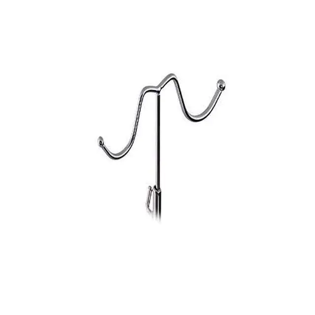 Alt view image 3 of 4 - Metal Chrome Adjustable Double Hook Handbag Purse Display Stand Countertop Women Bag Hook Rack