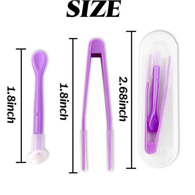 Alt view image 2 of 5 - 20PCS Colorful Contact Lens Remover and Inserter Tool Case Set, Portable Contact Tweezers with Soft Tip, Contact Applicator for Soft Hard Contact Lense