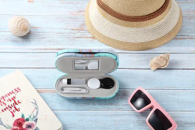 Alt view image 5 of 6 - 2 in 1 Contact Lens and Glasses Case Combo,Contact Travel Case Kit