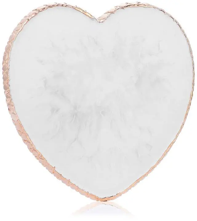 Main image of Resin Nail Art Palette Gold Edge Nail Holder Heart Shaped Color Makeup Foundation Mixing Tools Display Board Gel Nail Art Color Mixing Palette Painting Tray Manicure Tool