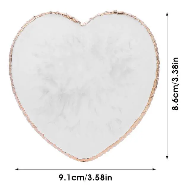 Alt view image 3 of 7 - Resin Nail Art Palette Gold Edge Nail Holder Heart Shaped Color Makeup Foundation Mixing Tools Display Board Gel Nail Art Color Mixing Palette Painting Tray Manicure Tool