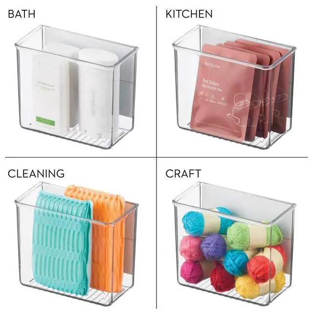 Alt view image 3 of 6 - Magnetic Small Clear Plastic Organizer Bins