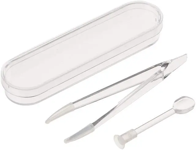 Main image of 5 Pack Clear Portable Travel Contact Lens Remover Tool Kit Eye Tweezer Stick Inserter Set with Soft Tip