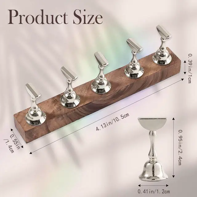 Alt view image 2 of 6 - 2-Pack Super Magnetic Nail Holders Wearable Nail Bases & Nail Display Stands for Nail Art Painting (Silvery)