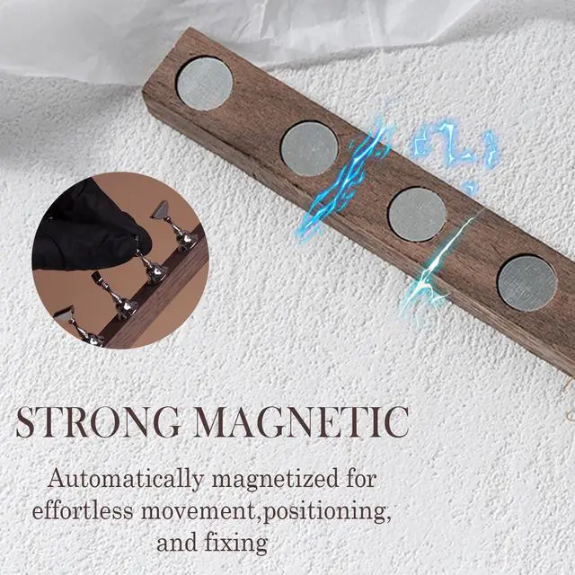 Alt view image 4 of 6 - 2-Pack Super Magnetic Nail Holders Wearable Nail Bases & Nail Display Stands for Nail Art Painting (Silvery)