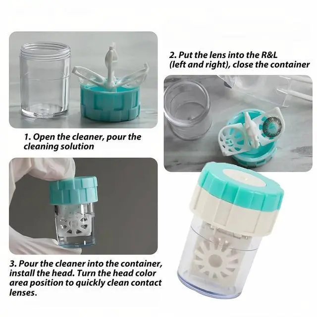 Alt view image 5 of 6 - 5 Packs Contact Lens Washer Cleaner for Travel Home