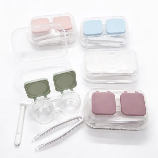Main image of Contact Lens Case, Travel Size Cute Flip Top Contact Lenses Applicator Remover Tool Kit for Daily Outdoor (5 Pack)