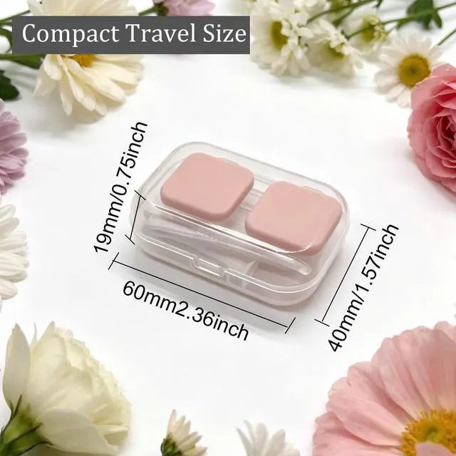 Alt view image 3 of 7 - Contact Lens Case, Travel Size Cute Flip Top Contact Lenses Applicator Remover Tool Kit for Daily Outdoor (5 Pack)