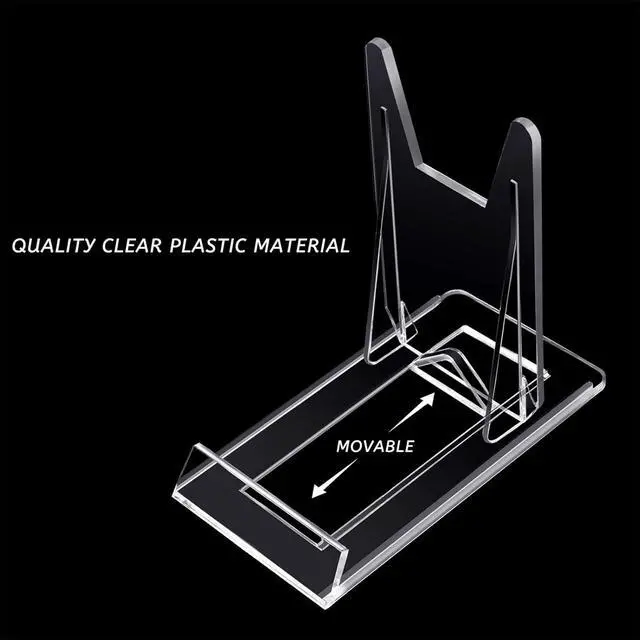 Alt view image 4 of 6 - Acrylic Plate Stands for Display Adjustable Plastic Stand Holders Picture Plate Holders Clear Mini Easels Stands to Display Pictures for Home Office Supplies Festival Party Decoration(10 Pcs)