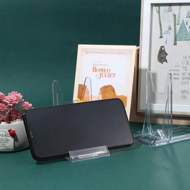 Alt view image 5 of 6 - Acrylic Plate Stands for Display Adjustable Plastic Stand Holders Picture Plate Holders Clear Mini Easels Stands to Display Pictures for Home Office Supplies Festival Party Decoration(10 Pcs)