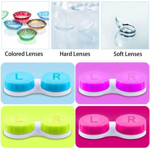 Alt view image 3 of 6 - 16 Pcs Portable Contact Lens Tools Set, Inserter/Remover and Tweezer with Soft Tip Mini Eye Contact Case Box for Travel