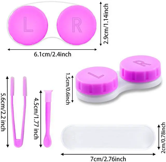 Alt view image 2 of 6 - 16 Pcs Portable Contact Lens Tools Set, Inserter/Remover and Tweezer with Soft Tip Mini Eye Contact Case Box for Travel
