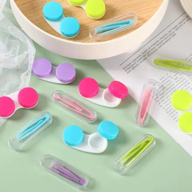 Alt view image 5 of 6 - 16 Pcs Portable Contact Lens Tools Set, Inserter/Remover and Tweezer with Soft Tip Mini Eye Contact Case Box for Travel
