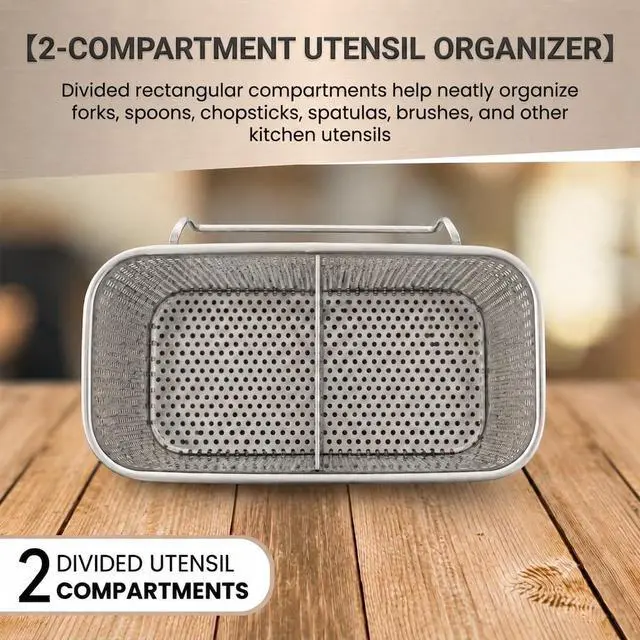 Alt view image 5 of 7 - SUS 304 Silverware Basket for Dish Rack, Hanging Utensil Holder