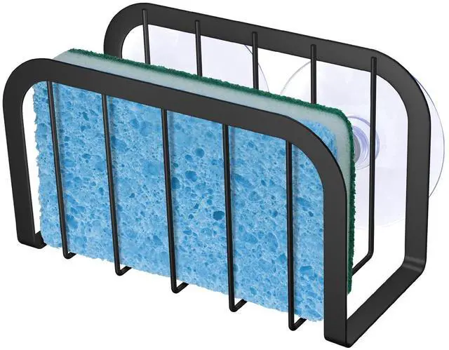 Main image of Sponge Holder for Kitchen Sink,Kitchen Caddy with Sponge Holder,Dish Soap Holder - Black
