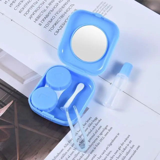 Alt view image 6 of 7 - 6 Pack Colorful Contact Lens Case Travel Kit Contact Box Holder Soak Storage Container with Mirror Bottle Tweezers Stick Remover Tool