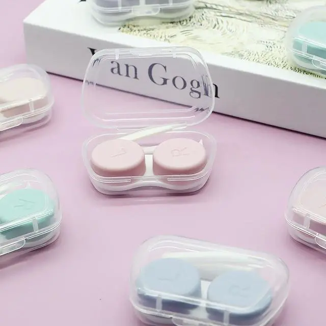 Alt view image 6 of 6 - 8 Pack Cute Contact Lens Case,Portable Eye Contact Case with Applicator Tool and Tweezers Remover Tool Colorful Travel Size Storage Box Solution Soak Storage Kit(Random Color)