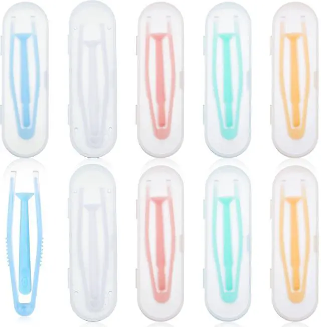 Main image of 10 Pack Colorful Contact Lens Remover Tool with Storage Box, Portable Tweezers with Soft Tip, Applicator for Soft Hard Contact Lenses, for Travel and Daily Use