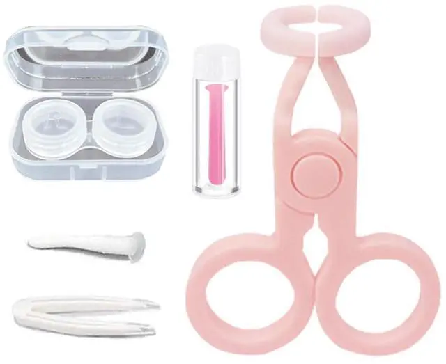 Main image of Color Contact Lenses Wearing Aids Kits Contact Lens Remover and Insertion Tool Set Contact Lens Case and Contact Lens Applicator Tool Plunger Suction Cup Tweezers Storage Tray