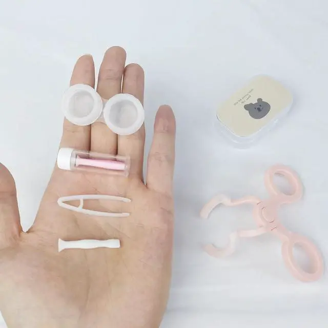Alt view image 7 of 7 - Color Contact Lenses Wearing Aids Kits Contact Lens Remover and Insertion Tool Set Contact Lens Case and Contact Lens Applicator Tool Plunger Suction Cup Tweezers Storage Tray