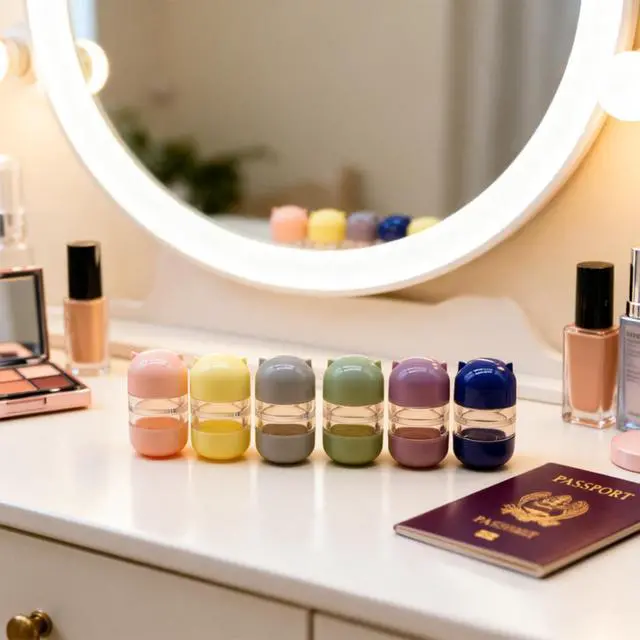 Alt view image 6 of 6 - Cylindrical Double-Headed Contact Lens Case, 6 Colors Portable Travel Holder
