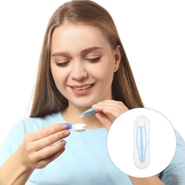 Alt view image 4 of 7 - 10 Pack Colorful Contact Lens Remover Tool with Storage Box, Portable Tweezers with Soft Tip, Applicator for Soft Hard Contact Lenses, for Travel and Daily Use