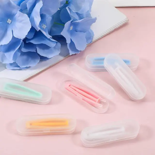 Alt view image 6 of 7 - 10 Pack Colorful Contact Lens Remover Tool with Storage Box, Portable Tweezers with Soft Tip, Applicator for Soft Hard Contact Lenses, for Travel and Daily Use