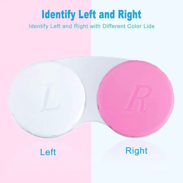 Alt view image 2 of 7 - 12PCS Contact Lens Case, Colorful Contact Lens Box Left/Right Eyes Holder Container, Outdoor Mini Contact Lens Soak Storage Kit for Travel&Home.
