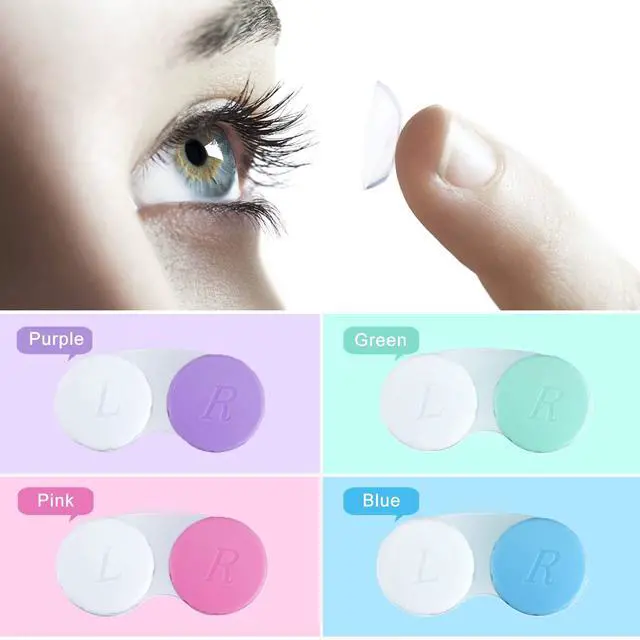 Alt view image 4 of 7 - 12PCS Contact Lens Case, Colorful Contact Lens Box Left/Right Eyes Holder Container, Outdoor Mini Contact Lens Soak Storage Kit for Travel&Home.