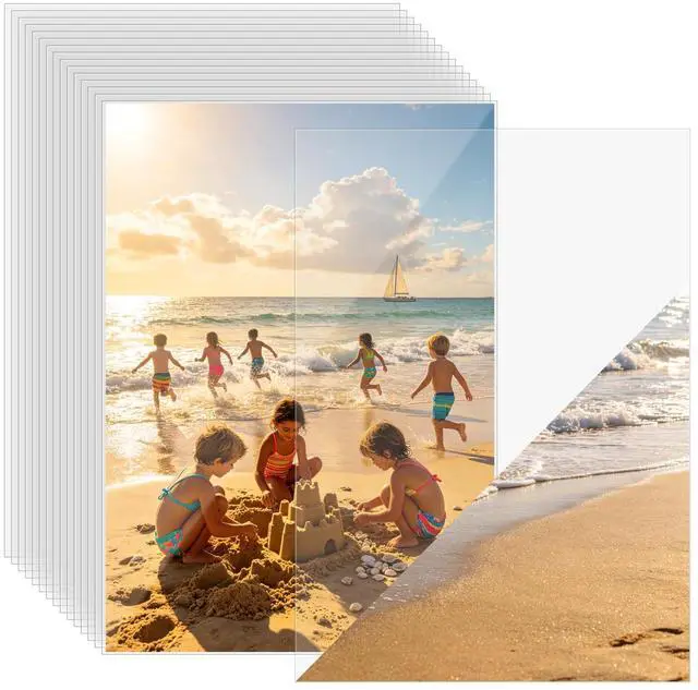 Main image of 4x6 Photo Sleeves 100Pcs - Top Loading Picture Sleeves, Acid-Free & Crystal Clear, Heavy Duty Transparent Plastic Sleeves for Photos, Postcards and Recipe Card Storage