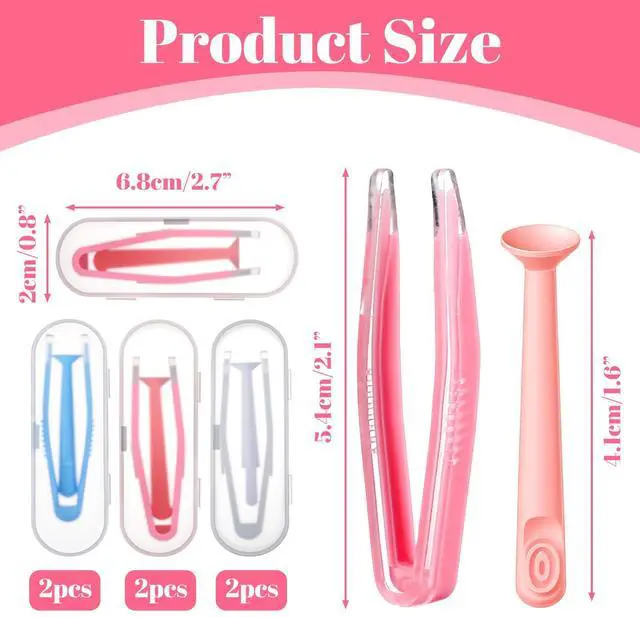 Alt view image 2 of 7 - 6PCS Contact Tool Remover And Inserter,Portable Contact Lens Remover, Contacts Lenses Applicator Tool with Tweezers Suction Stick Storage Case, for Remove Artificial Eyes Scleral Lenses