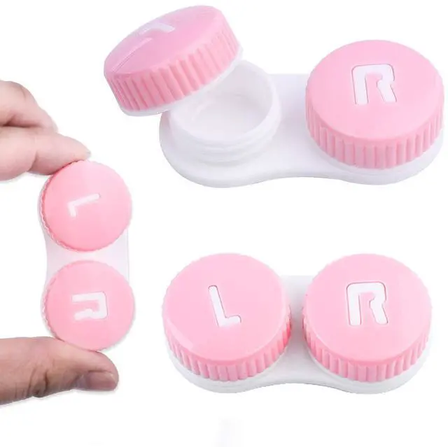 Alt view image 3 of 7 - Cute Contact Lens Case Portable Travel Box with Mirror Tweezers Remover Tool Solution Bottle for Office and Outdoor