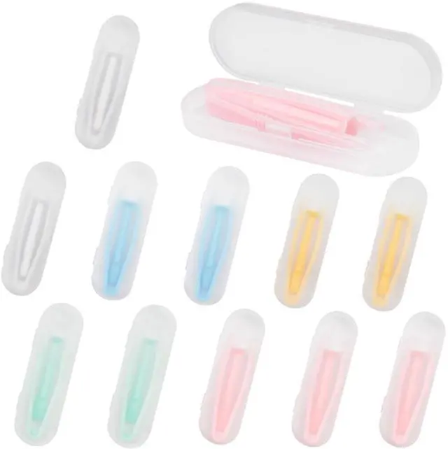 Main image of Portable Colorful Contact Lens Applicator & Remover Tool Set Soft-Tip Tweezer Kit with Case for Hard & Soft Lenses(12 Pack)