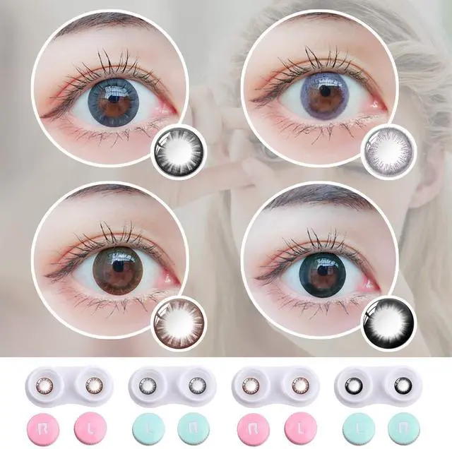 Alt view image 5 of 7 - Cute Contact Lens Case Portable Travel Box with Mirror Tweezers Remover Tool Solution Bottle for Office and Outdoor