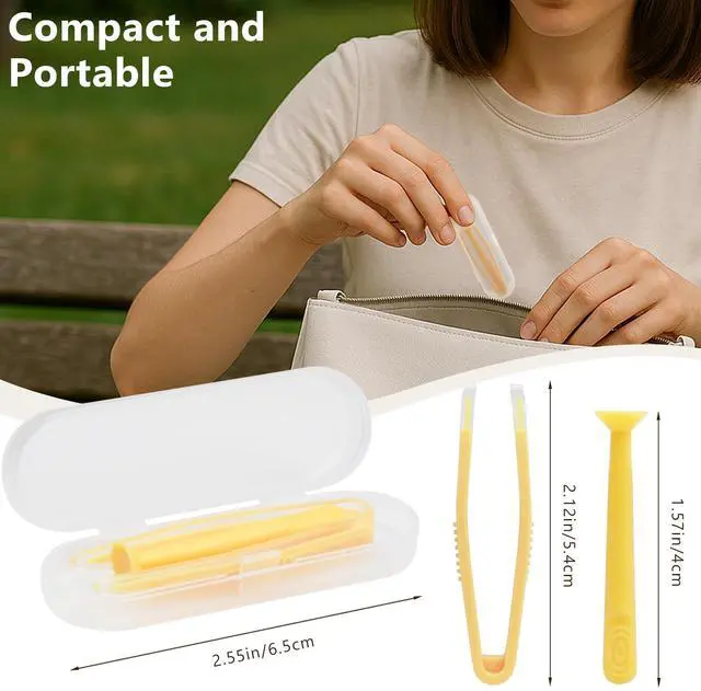Alt view image 6 of 7 - Portable Colorful Contact Lens Applicator & Remover Tool Set Soft-Tip Tweezer Kit with Case for Hard & Soft Lenses(12 Pack)