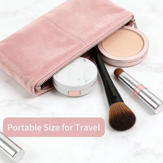 Alt view image 6 of 7 - Contact Lens Case, 2 Pack Cute Portable Eye Contacts Travel Box with Mirror Colored Lenses Applicator Remover Tool Kit Solution Bottle for Daily Makeup Office Outdoor (Rose Gold Marble)