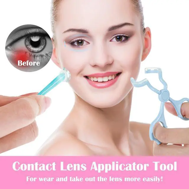 Alt view image 3 of 7 - Contact Lens Applicator Tool,Contact Helper Insert/Remover,Applicator Tools Set with Eye Opener for Contacts, Tweezers, Soft Contacts Tool Remover and Inserter, Case