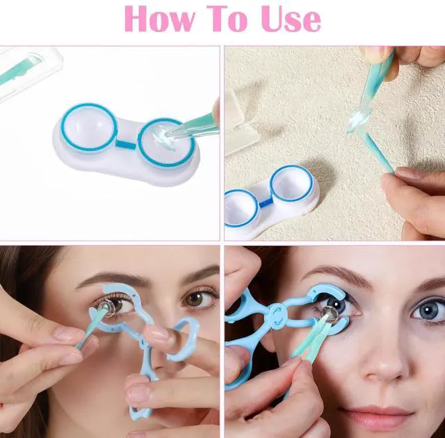 Alt view image 5 of 7 - Contact Lens Applicator Tool,Contact Helper Insert/Remover,Applicator Tools Set with Eye Opener for Contacts, Tweezers, Soft Contacts Tool Remover and Inserter, Case
