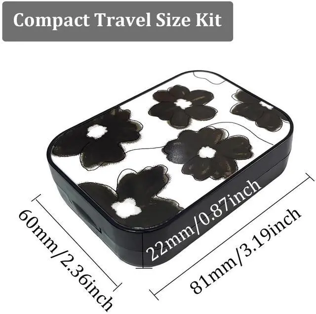 Alt view image 5 of 7 - Contact Lens Case, Travel Size Cute Colored Contact Lenses Applicator Remover Tool Kit with Mirror Solution Bottle for Daily Outdoor