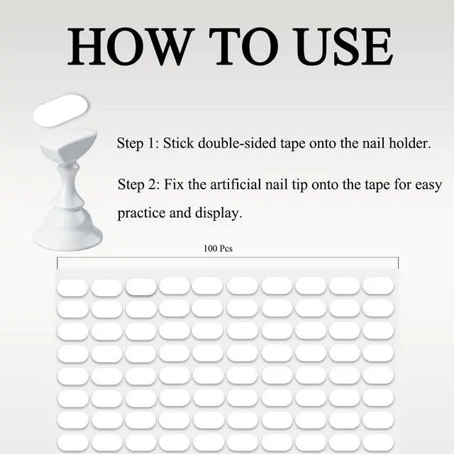 Alt view image 4 of 7 - Nail Stand for Press On Display Practice for Acrylic Nails, Magnetic Fake Nail Tips Holder for Nails Painting Tools and Designs with Reusable Double-Sided Tape for Home DIY Art Salon Supplies (White)