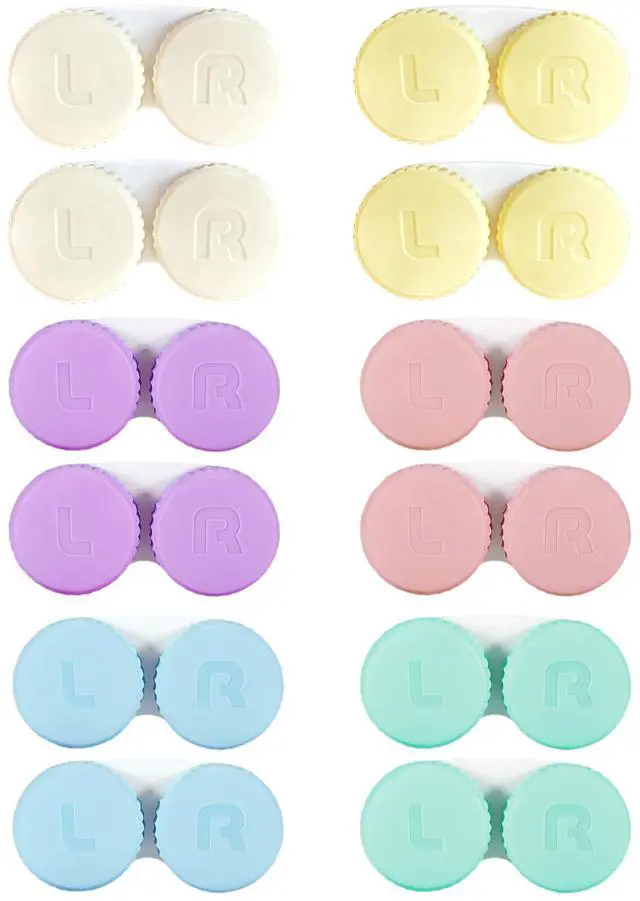 Main image of 12 Pack Contact Lens Case, Portable Contact Case for Travel Outdoor Home Office Dormitory and Daily Use,Colorful