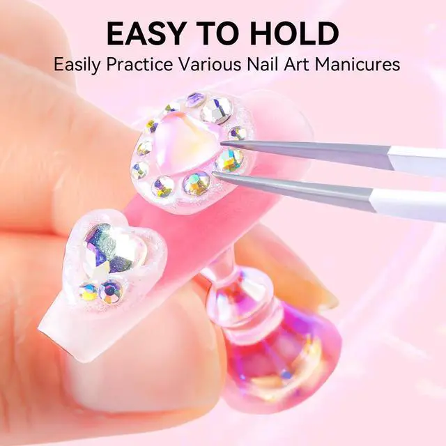 Alt view image 5 of 7 - Nail Stand for Press On Nails Display Practice Art Painting Magnetic Fake Nail Holder for Painting Nails Stand for False Nail Designs with Reusable Putty for Home DIY Beginner Salon Supplies